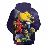 The Simpsons Hoodie 3D Digital Printing Loose Long Sleeve Hooded Sweater
