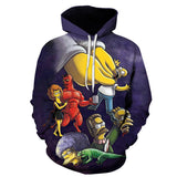 The Simpsons Hoodie 3D Digital Printing Loose Long Sleeve Hooded Sweater