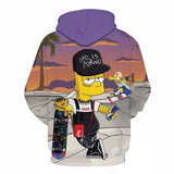 The Simpsons Hoodie 3D Digital Printing Loose Long Sleeve Hooded Sweater