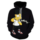 The Simpsons Hoodie 3D Digital Printing Casual Long-Sleeved Hooded Sweater