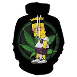 The Simpsons Hoodie 3D Digital Printing Leisure Long Sleeve Hooded Sweater