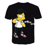 The Simpsons Hoodie 3D Digital Printing Breathable Casual round Neck Short Sleeves T-shirt