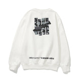 Shark Print Sweatshirts Printed Men's and Women's Casual Fleece-Lined Crew Neck Sweater