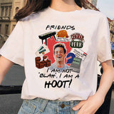 Friends Joey T Shirt Summer Short Sleeve Slim White T-shirt for Women