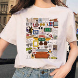 Friends Joey T Shirt Summer Short Sleeve Slim White T-shirt for Women