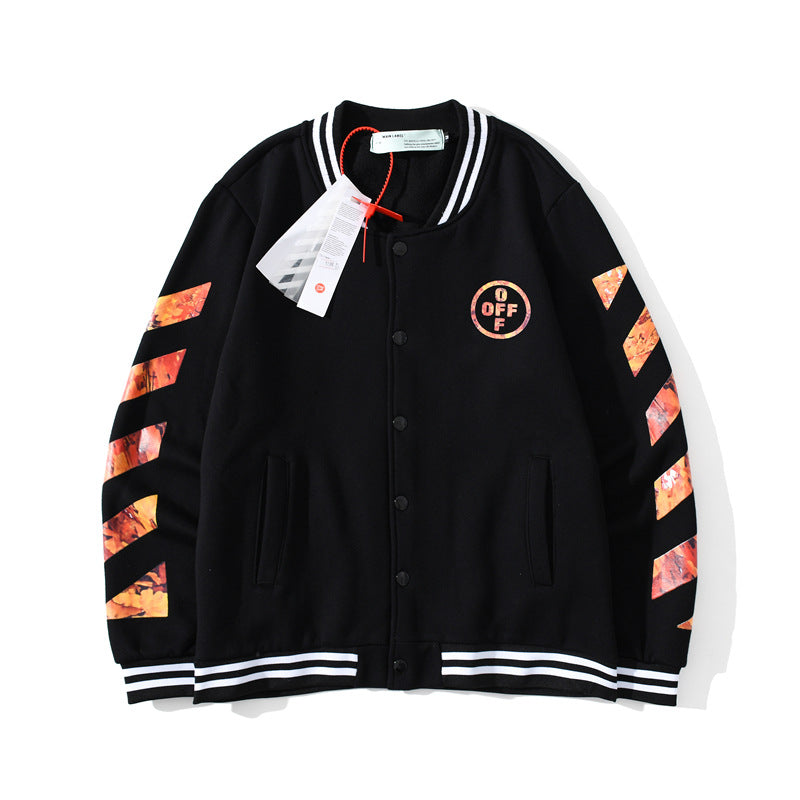 Off White Winter Coat Autumn and Autumn Trees REDLEAF Printed Coat for Men and Women