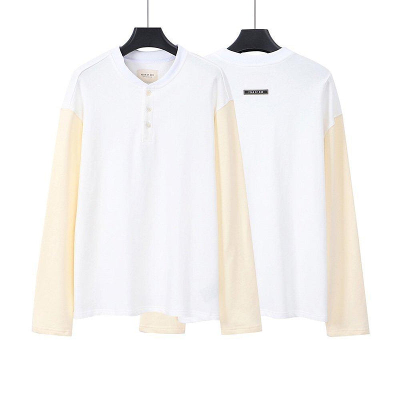 Fog Tops Men's Stitching Sleeves Open Tube Button Sweater Fear Of God