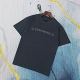 CHH Chrome Heart T Shirt Spring/Summer Paste Cloth Embroidery round Neck Short Sleeve T-shirt for Men and Women