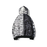 Shark Print Hoodie Multicolor Jacket Coat for Men and Women