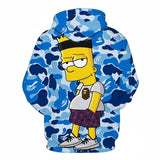 The Simpsons Hoodie 3D Digital Printing Loose Long Sleeve Hooded Sweater