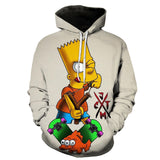 The Simpsons Hoodie 3D Digital Printing Loose Long Sleeve Hooded Sweater