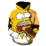 The Simpsons Hoodie 3D Digital Printing Loose Casual Youth Sweater