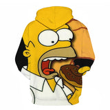 The Simpsons Hoodie 3D Digital Printing Loose Casual Youth Sweater