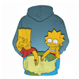 The Simpsons Hoodie 3D Anime Print Simpsons Leisure Pullover Hooded Baseball Uniform