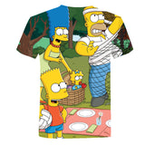 The Simpsons Hoodie 3D Digital Printing Breathable Round Neck Short Sleeve T-shirt