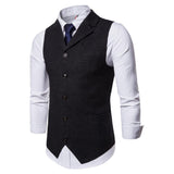 Tuxedo Vests Men Suit Vest Men's Fall Casual Vest