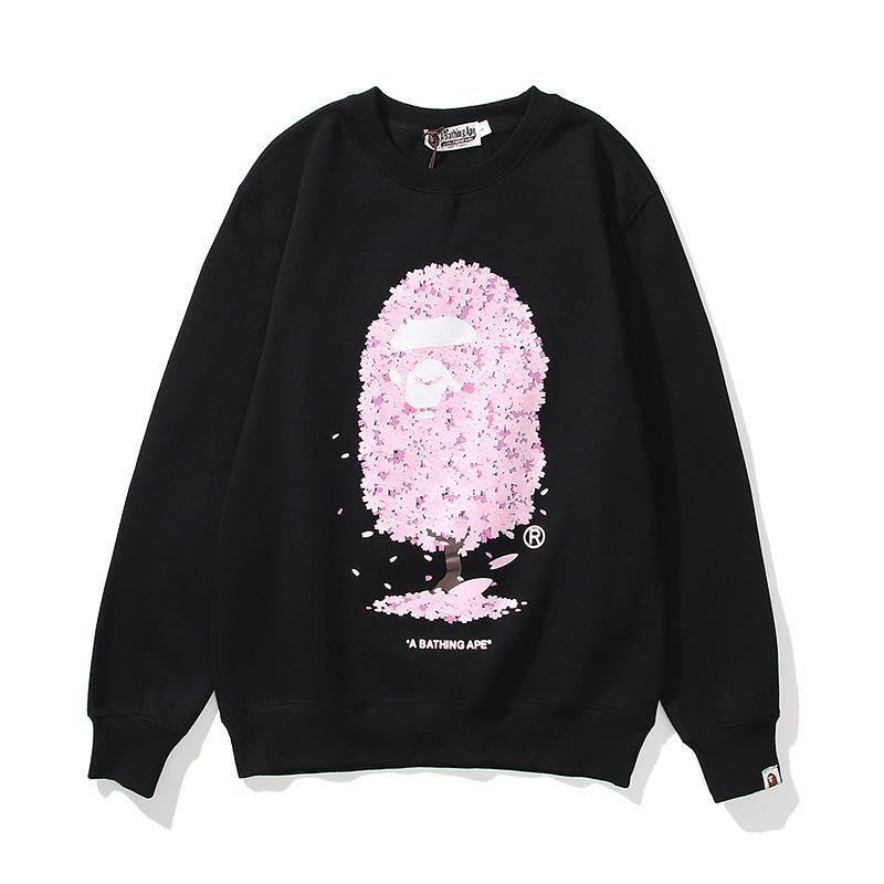 Shark Print Sweatshirts Autumn and Winter Fashion Brand Pink Camouflage Logo Sweater