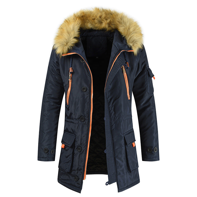 Bane Coat Fleece-Lined Thick Fur Collar Cotton-Padded Clothes