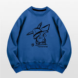 Men and Women Pokemon Pikachu Hoodie Pokémon round Neck Sweater