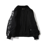 BAPE Varsity Jacket Embroidery Stitching Leather Sleeve Cotton Coat Jacket Coat