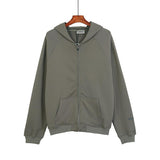 Fog Fear Of God Essentials Hoodie Tops Spot Letter Print Sweatshirt Long Terry Zipper Cardigan Sweater High Street Hooded Fear Of God