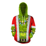 Ugly Christmas Sweater 3D Elk Digital Printed Hood Pullover Sweater