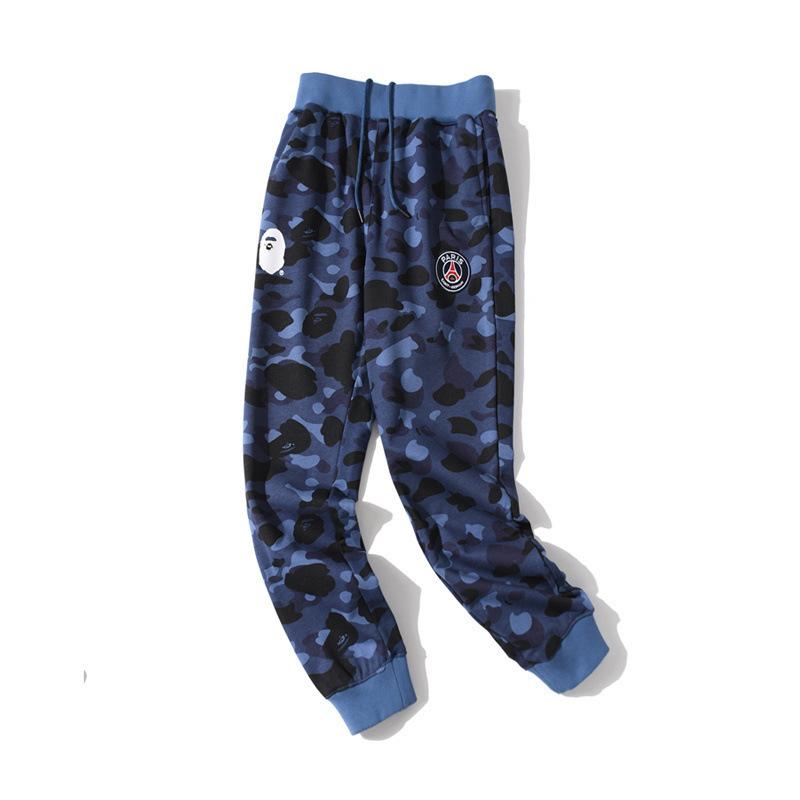 Shark Print Pant Personality Fashion Street Trendy Men's Clothing Cotton Leisure Tappered Trousers Sweatpants