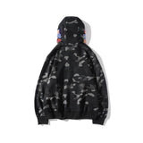 Shark Print Hoodie Men's Clothing Youth Fashion Brand Camouflage Shark Print