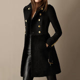Casual Slim-Fitting Patchwork Coat