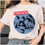 Friends Joey T Shirt Summer Short Sleeve Slim White T-shirt for Women