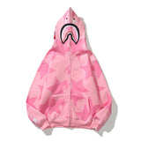 Shark Print Hoodie Sweater Coat Hoodie Male and Female Couples Wear