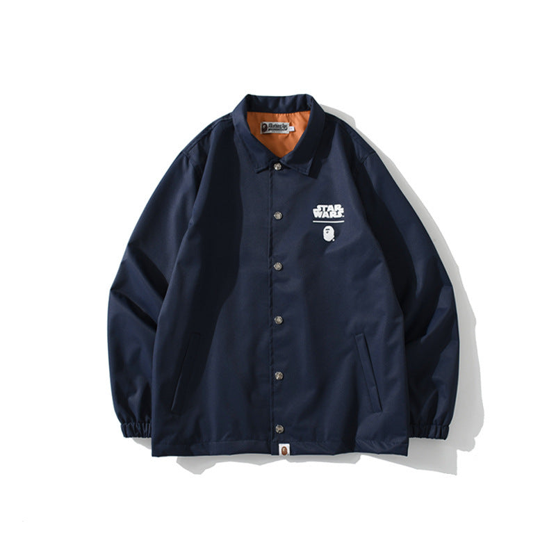 BAPE Varsity Jacket Men's Casual Cartoon Coat