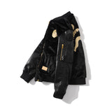 BAPE Varsity Jacket Embroidery Stitching Leather Sleeve Cotton Coat Jacket Coat