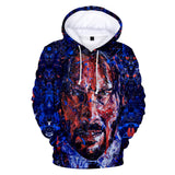 John Wick Keanu Hoodie John Wick3 Peripheral 3D Printing Hoodie