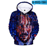 John Wick Keanu Hoodie John Wick3 Peripheral 3D Printing Hoodie