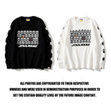 Shark Print Sweatshirts Ape Head and Star Wars White Warrior Loose Casual Couple Pullover Sweatshirt