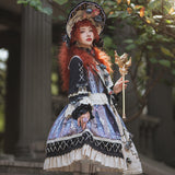 Gothic Lolita Harajuku Style Clothing Lolita Small Skirt Op Long Sleeve Skirt Lolita Autumn and Winter Tea Party Skirt