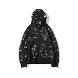 Shark Print Hoodie Men's Clothing Youth Fashion Brand Camouflage Shark Print
