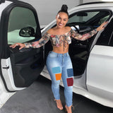 Women Plus Size Jeans Fashion Denim Slim Fit Skinny Pants