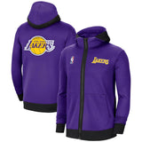 All Star Varsity Jacket NBA Lakers Blue Mesh Warrior Stag Sun Full Zip Hoodie Jacket