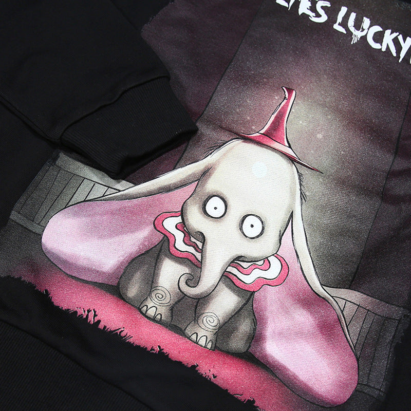 Charlie Luciano Hoodie Dumbo Sweater Autumn And Winter Cotton Loose