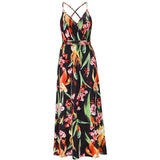 Beth Dutton Bohemian Dress Summer Spring Midi Dresses Floral Strap Dress
