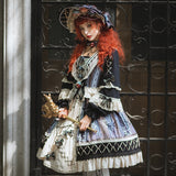 Gothic Lolita Harajuku Style Clothing Lolita Small Skirt Op Long Sleeve Skirt Lolita Autumn and Winter Tea Party Skirt