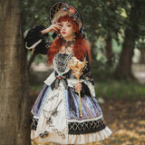 Gothic Lolita Harajuku Style Clothing Lolita Small Skirt Op Long Sleeve Skirt Lolita Autumn and Winter Tea Party Skirt