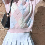 Preppy Aesthetic Outfits Autumn and Winter Woolen Long-Sleeved Top Casual Loose Knitted Sweater