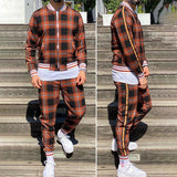 Men′s Athletic Tracksuit Sweat Suits for Men Outfits Spring and Autumn Men's Coat Trousers Casual Long Sleeve Fashion Blue Men's Suit Casual