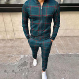 Men′s Athletic Tracksuit Sweat Suits for Men Outfits Spring and Autumn Fashionable Fitted Long Sleeve Coat Smart Trousers Trendy Men