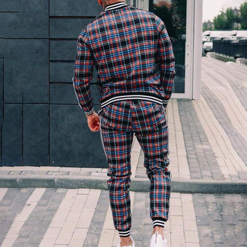 Men′s Athletic Tracksuit Sweat Suits for Men Outfits Spring and Autumn Fashion Gray Long Sleeve Jacket Casual Trousers Business Outdoor Casual