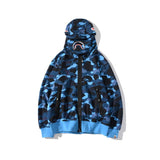 Shark Print Hoodie Men's Clothing Youth Fashion Brand Camouflage Shark Print