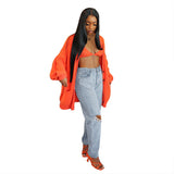 Women Plus Size Jeans Fashion Ripped Jean